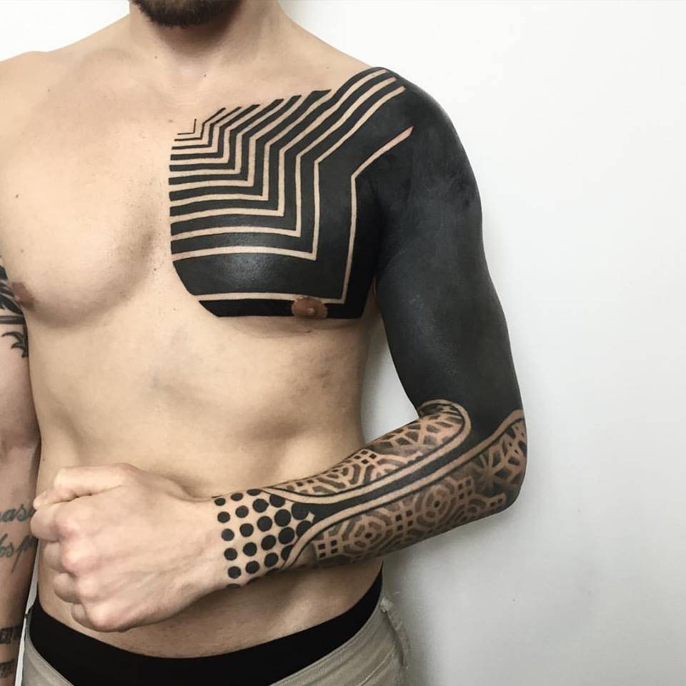 Neotribal sleeve tattoo