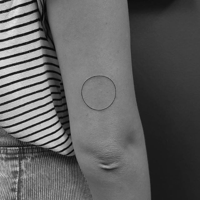 Perfect circle tattoo by lily gloria