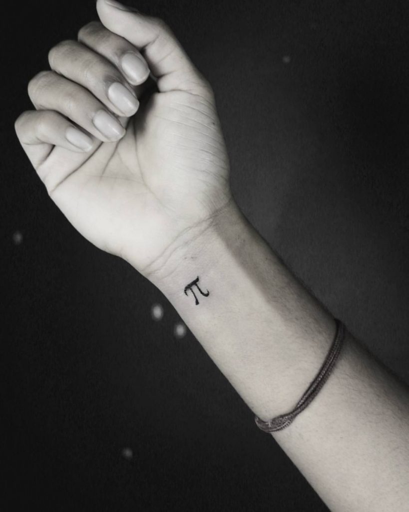 Pi symbol tattoo