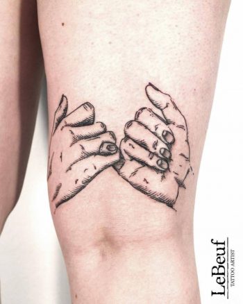 Pinky promise tattoo by loïc lebeuf