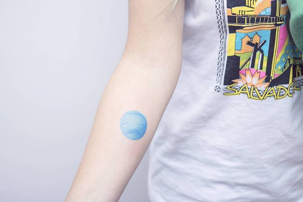 Planet neptune tattoo by nano ponto