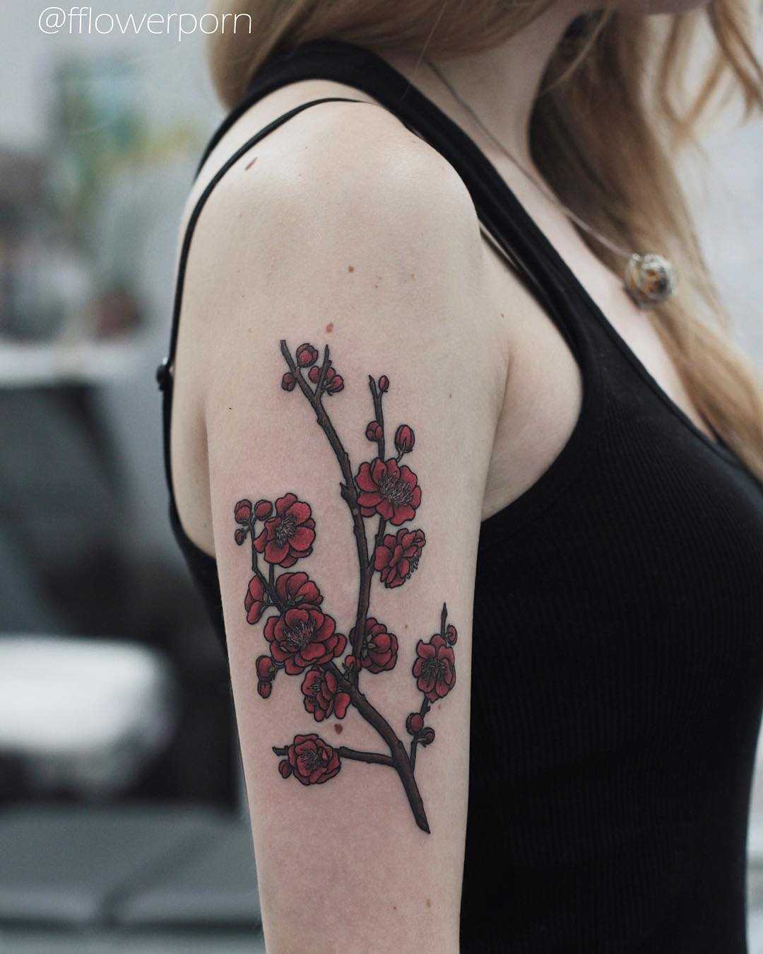 Plum blossom tattoo