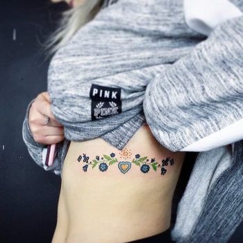 Polish floral tattoo by andrew szkotti