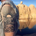 Realistic cliff tattoo by lisa orth