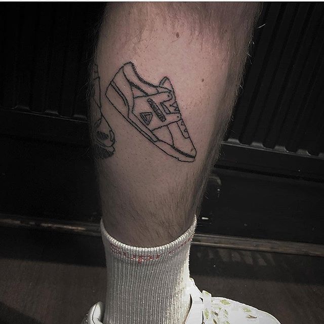Reebok sneaker tattoo by louie derazza