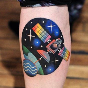 Satellite tattoo by david côté