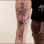 Sketchy bamboo tattoo