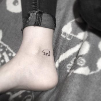 Small polar bear tattoo