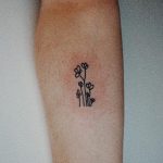 Small flowers tattoo by patmysz kraków