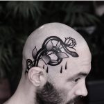 Snake and rose tattoo by jonas ribeiro