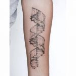 Spiral stairs tattoo by fernando done in berlin
