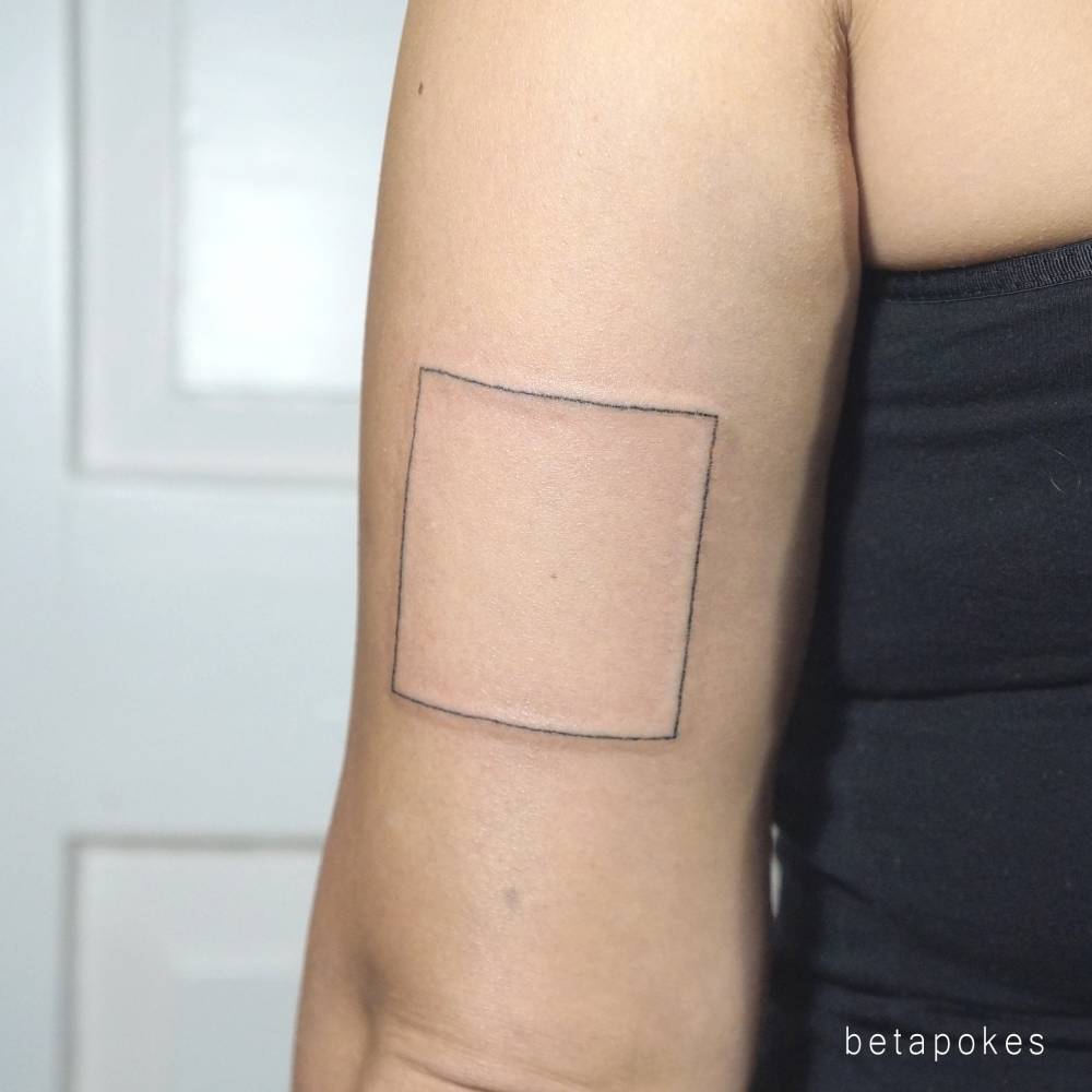 Square tattoo by beta