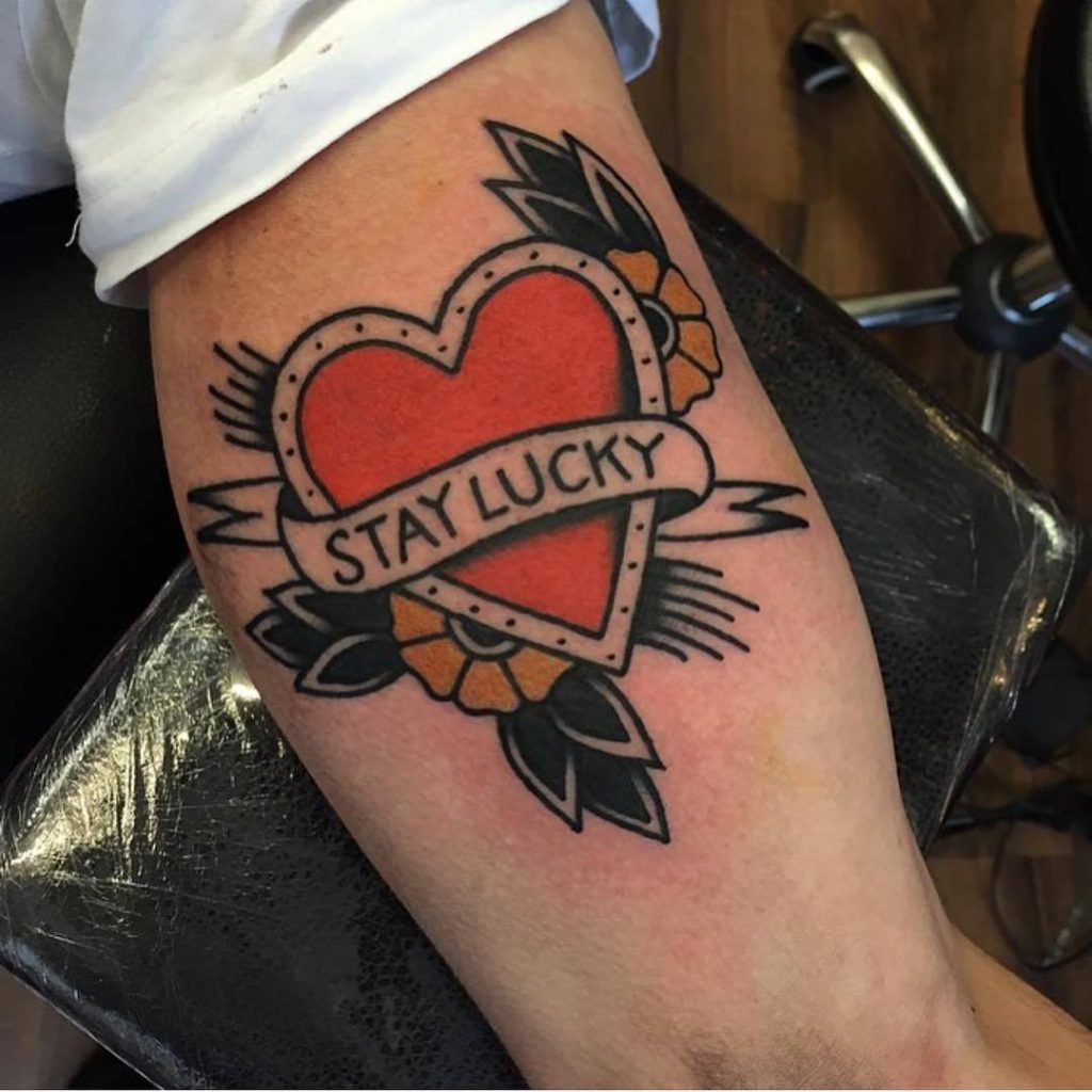 Sword stabbed heart tattoo - Tattoogrid.net