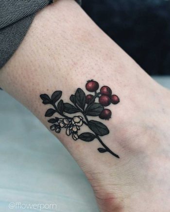 Subtle flower tattoo by olga nekrasova