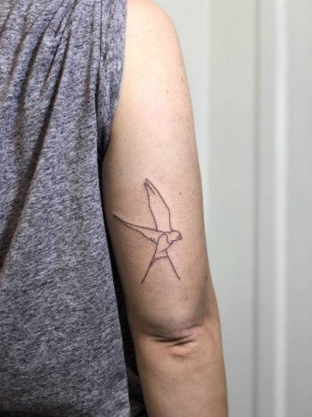 Swallow tattoo by naraishi kawa