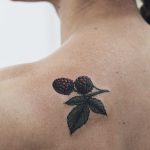 Tiny little raspberries tattoo