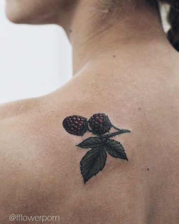 Tiny little raspberries tattoo
