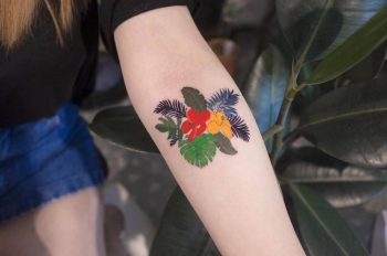 Tropical plants tattoo