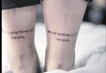 Typewriter font script tattoo by lindsay april