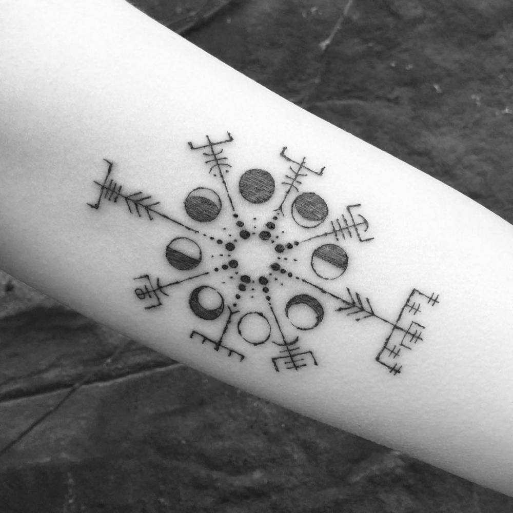 Viking compass tattoo