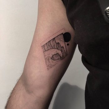 Wave tattoo by li kuprina