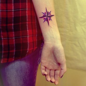 Wind rose tattoo