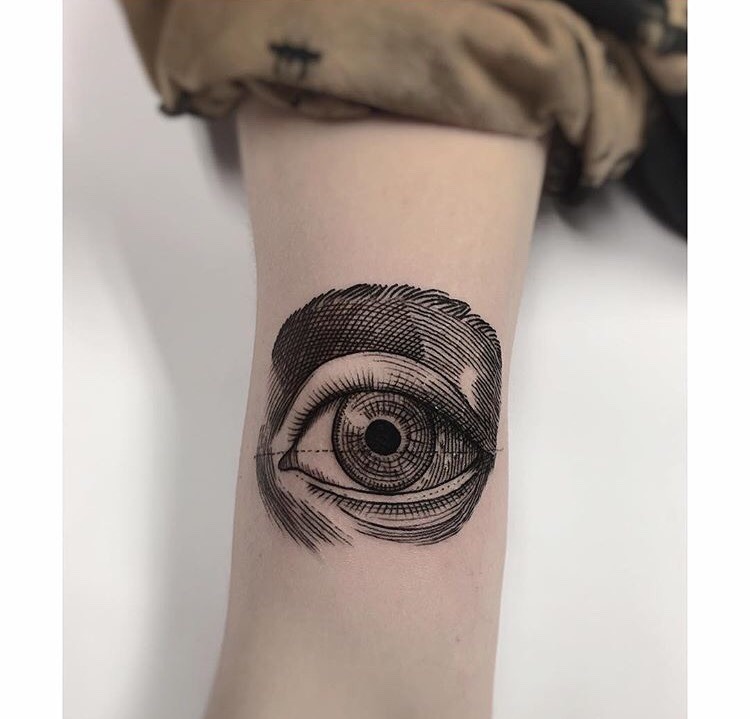 Woodcut eye by charley gerardin