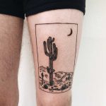 A desert moon tattoo