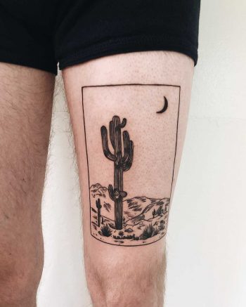 A desert moon tattoo