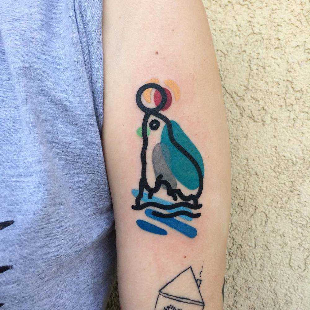 Abstract seal tattoo