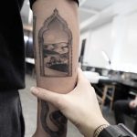 Arabic landscape tattoo