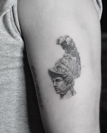 Athena bust tattoo