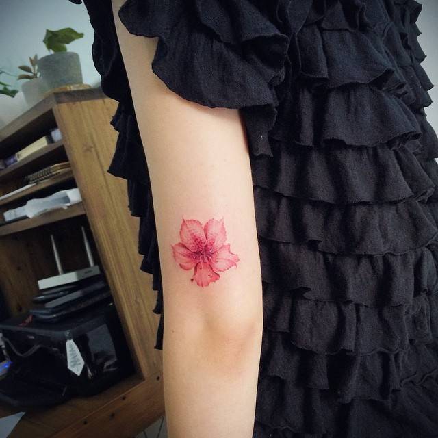 Azalea flower tattoo