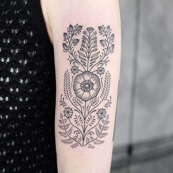 Beautiful ornament tattoo by Dogma Noir