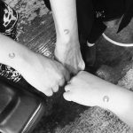 Best friend matching moon tattoos