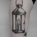 Black lantern tattoo by Sva
