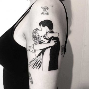 Blackwork lovers tattoo