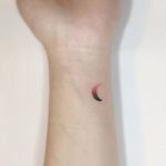 Blood crescent moon tattoo