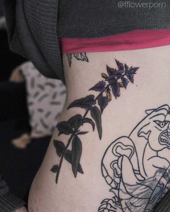 Blue cow wheat tattoo