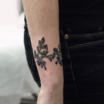 Blueberry wristband tattoo