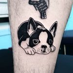 Boston Terrier tattoo by Jerry Jun