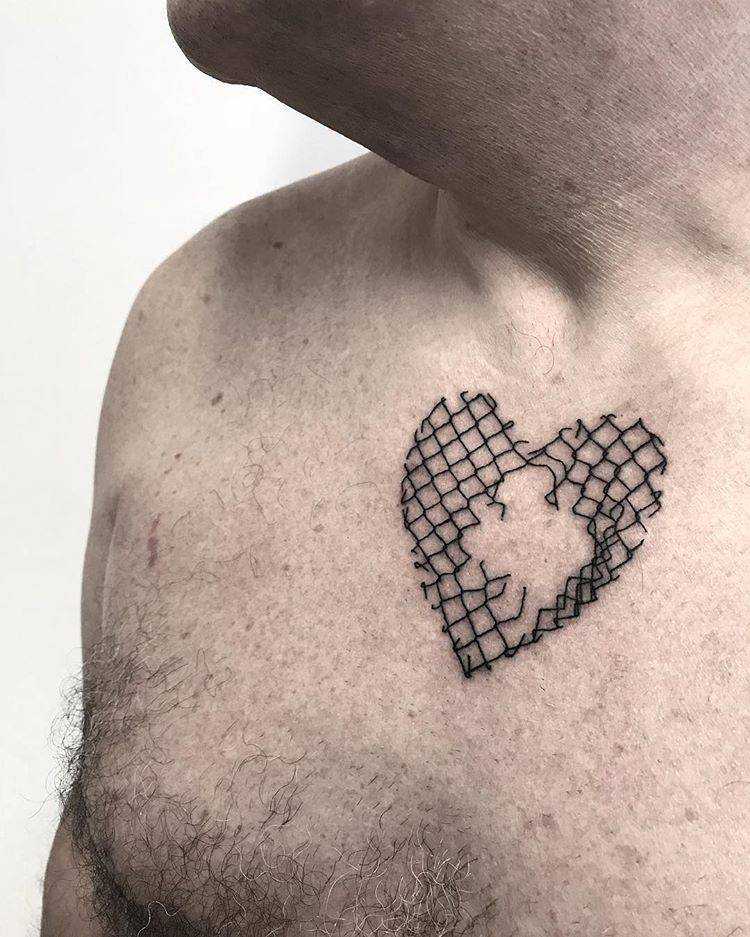 Broken fence tattoo by Koldo Novella
