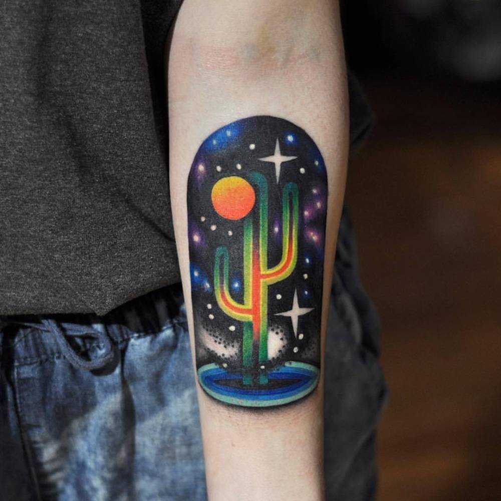 Cactus tattoo by David Côté