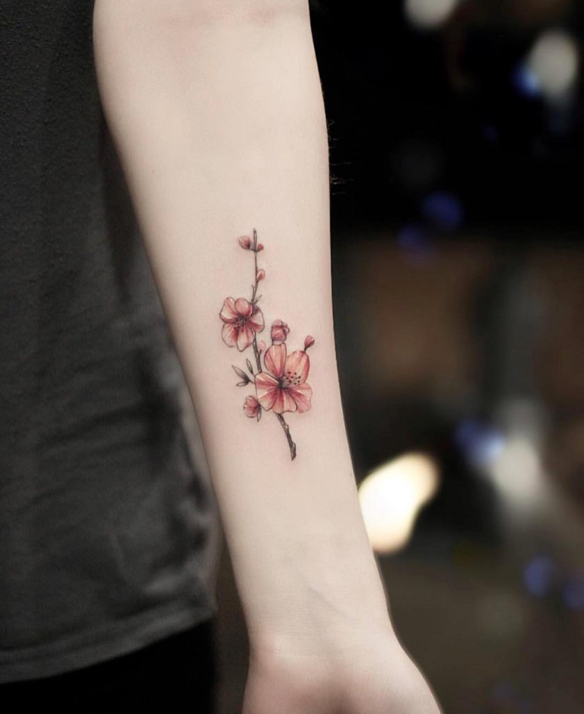 Cherry blossoms tattoo by Alex