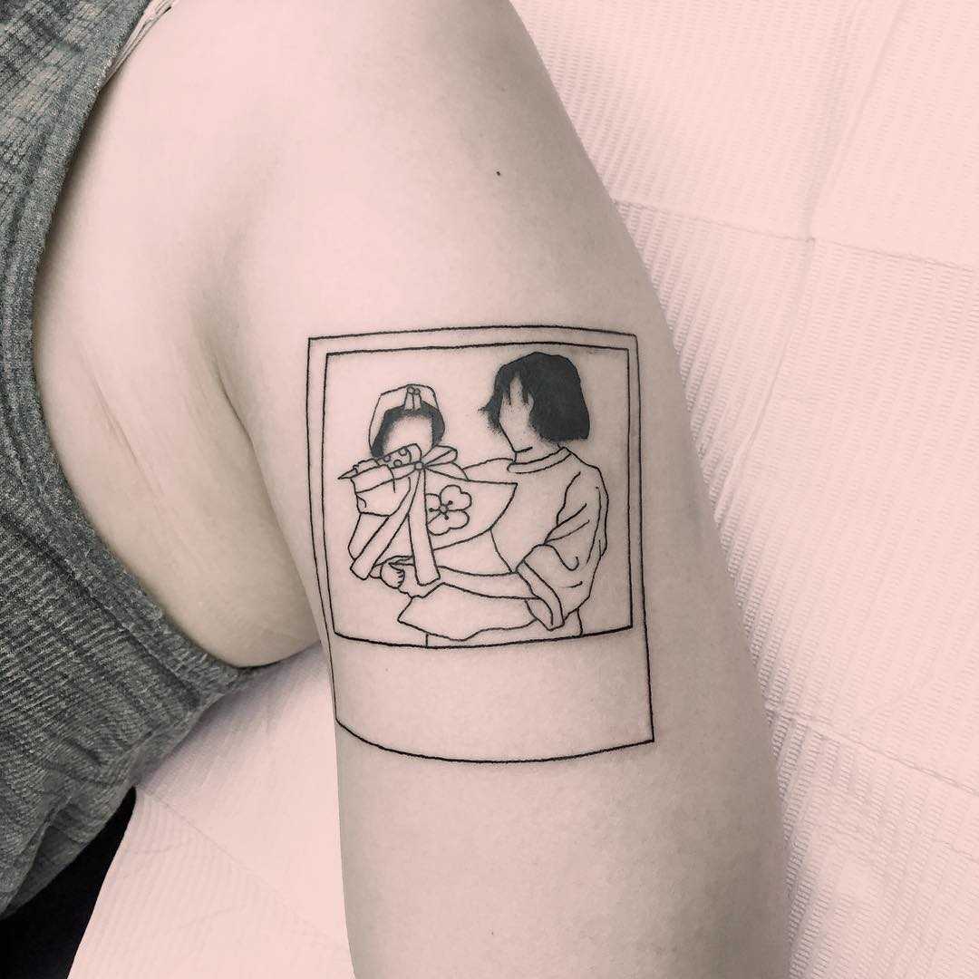 Childhood picture tattoo