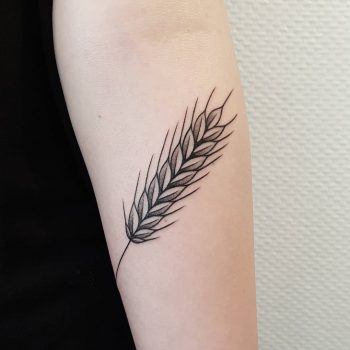Common wheat ear tattoo