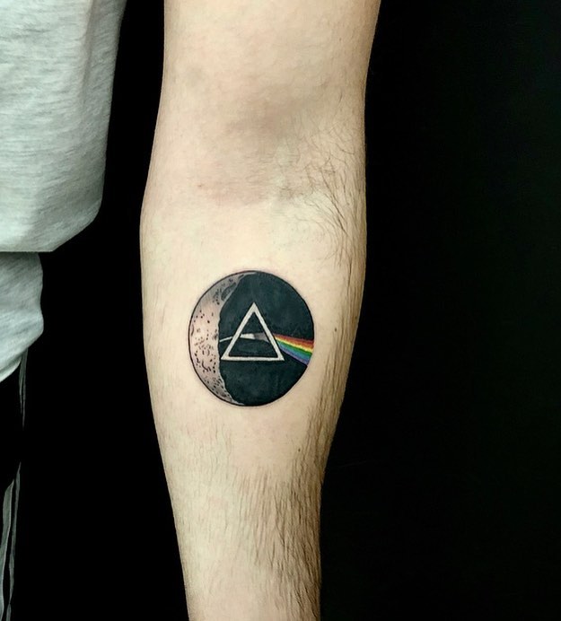 Darkside Of The Moon logo tattoo