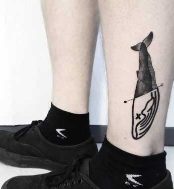 Dead whale tattoo