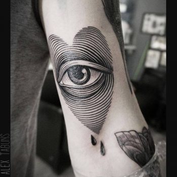 Eye-heart tattoo