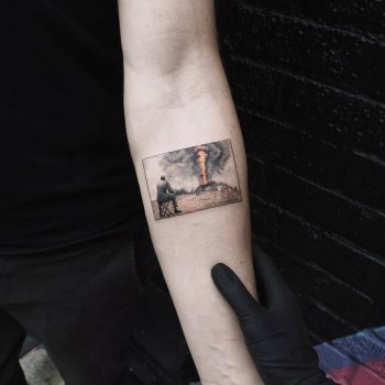 Fire scenery tattoo by eva krbdk